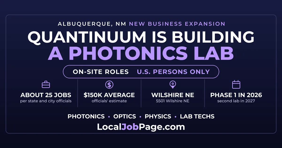 Quantinuum Is Building a Photonics Lab in Albuquerque: The Quantum Jobs Coming to Wilshire NE