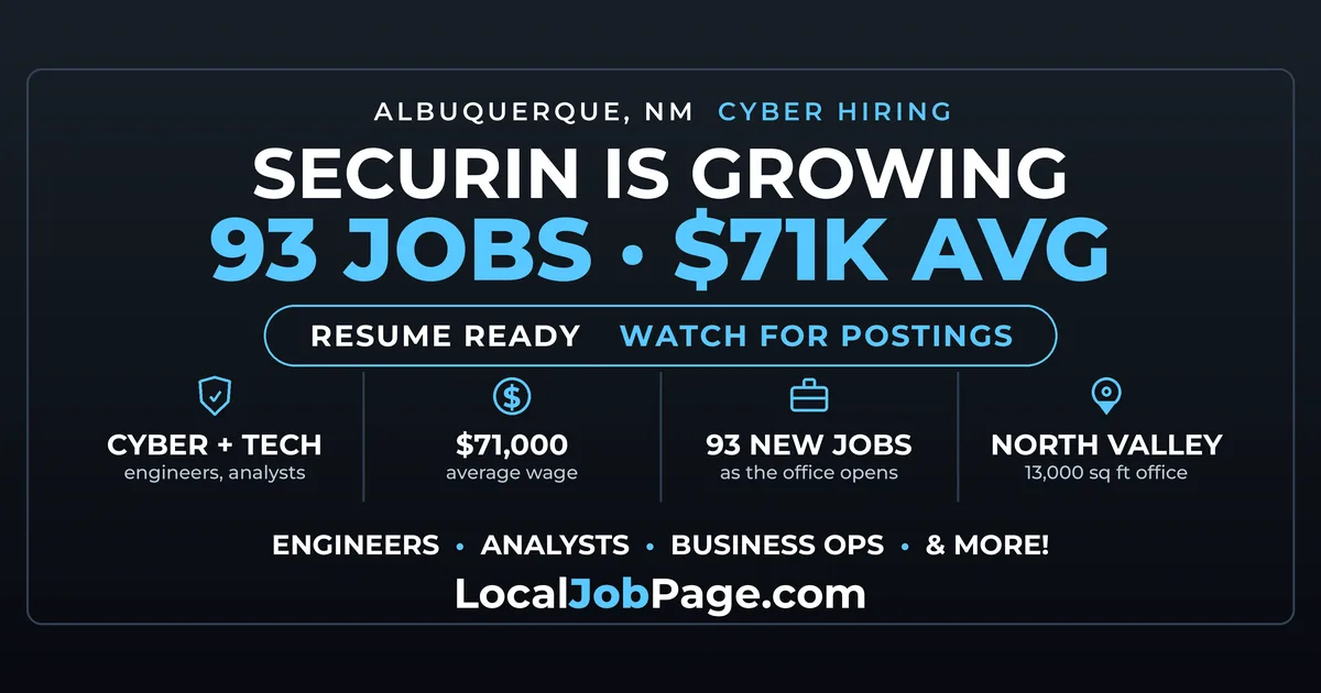 93 New Cyber Jobs: Securin Is Expanding in Albuquerque's North Valley
